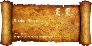 Ruda Róza névjegykártya