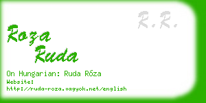roza ruda business card
